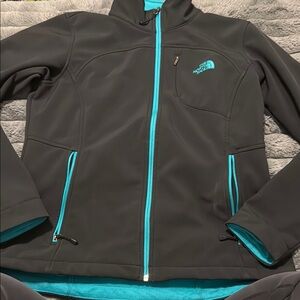 The North Face Black and Blue lightweight water resistant jacket